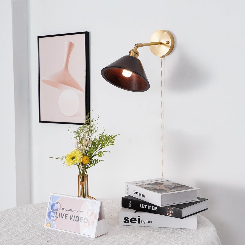 Eira Vintage Lampada da Parete con Interruttore a Catena