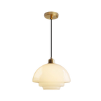 Lampada a sospensione in vetro milky vintage