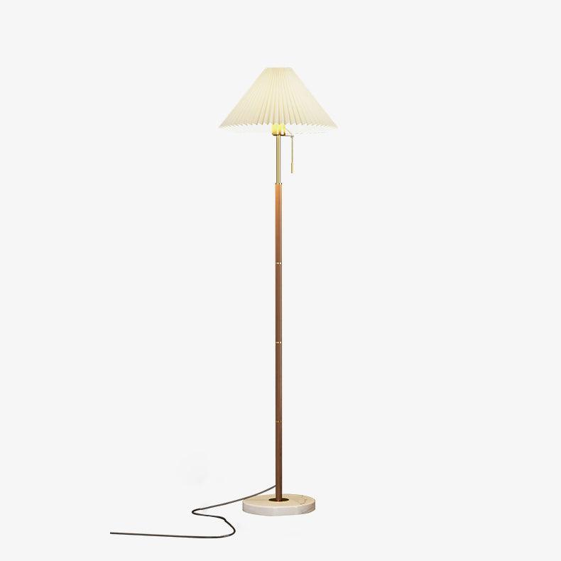 Lampada da Terra Pieghettata Vintage