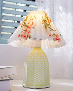 Lampada da Tavolo Plissettata Vintage