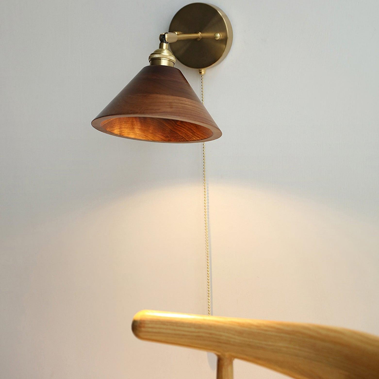 Eira Vintage Lampada da Parete con Interruttore a Catena