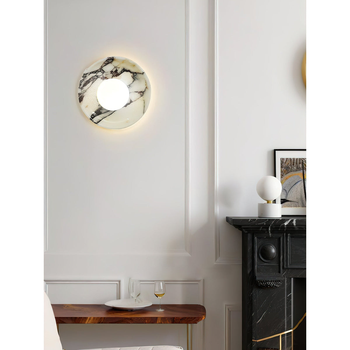 Lampada da Parete in Marmo Viola