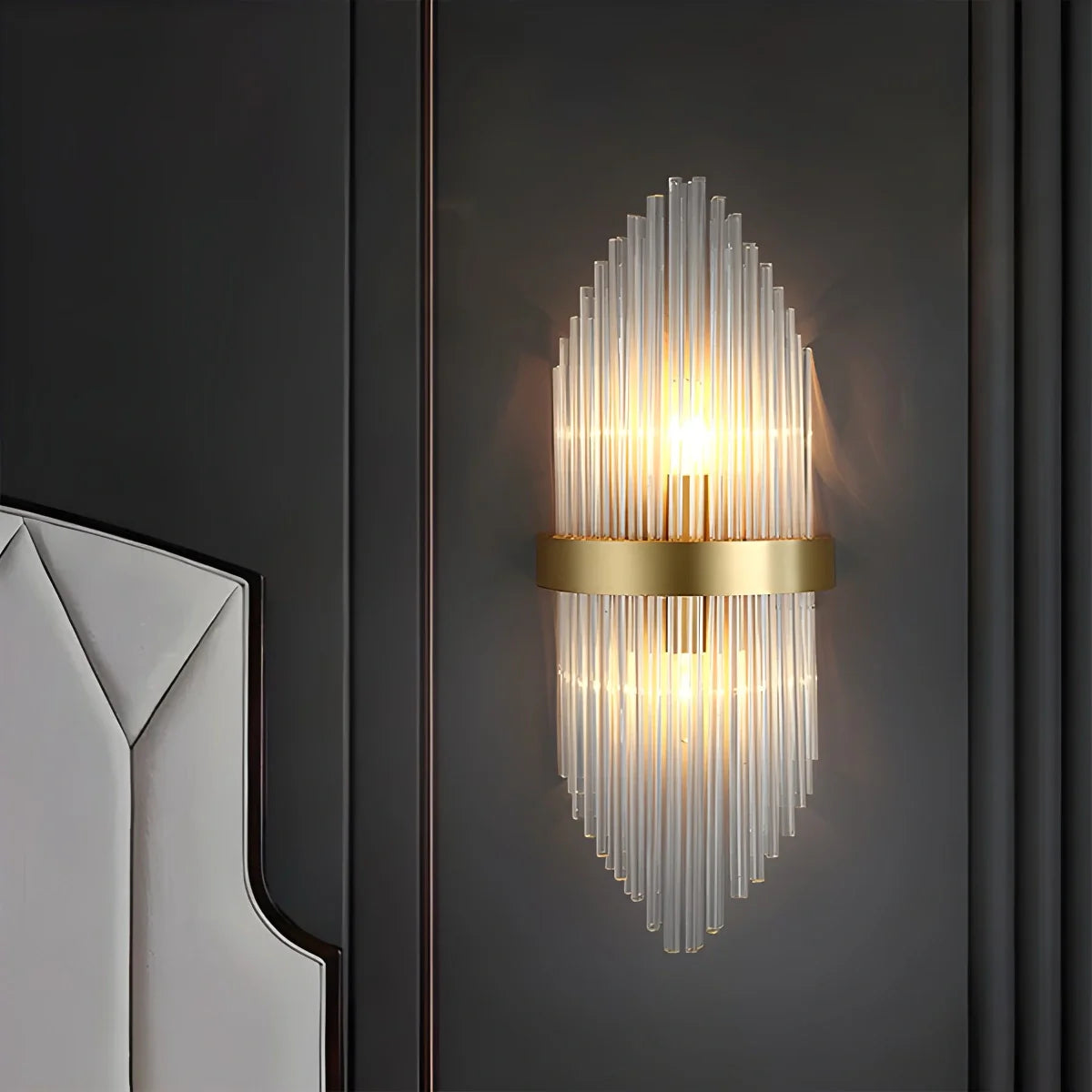 Virlen Applique – Cristallo e Metallo – Oro – Moderno – Illuminazione d'Accento Elegante per Interni