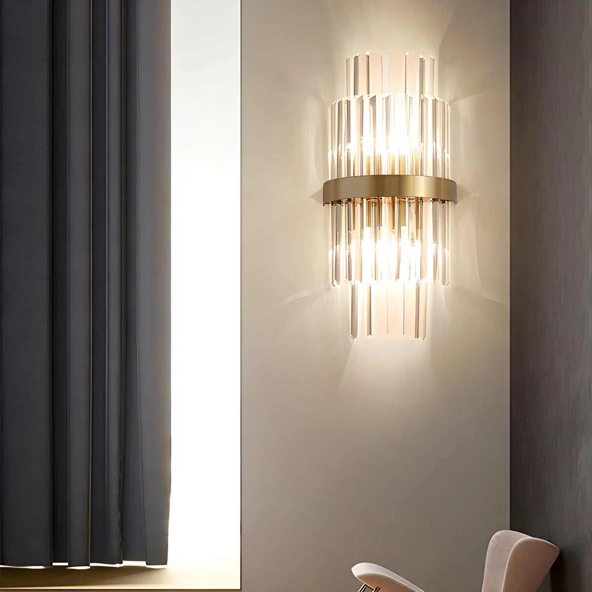 Virlen Applique – Cristallo e Metallo – Oro – Moderno – Illuminazione d'Accento Elegante per Interni