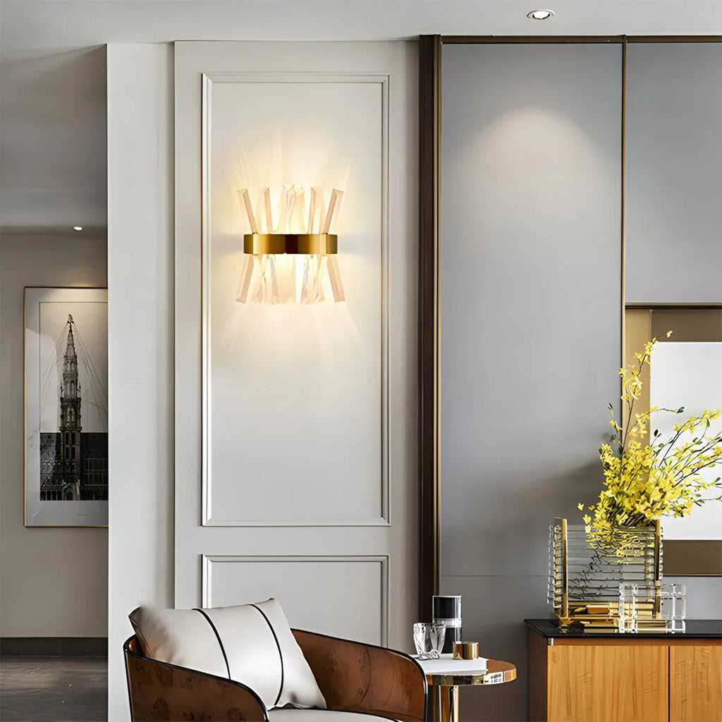Virlen Applique – Cristallo e Metallo – Oro – Moderno – Illuminazione d'Accento Elegante per Interni