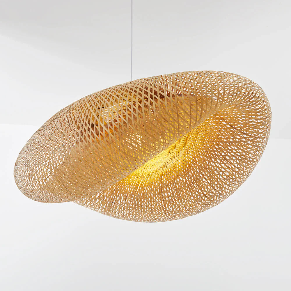 BambooChic – Lampada a sospensione in bambù naturale Boho