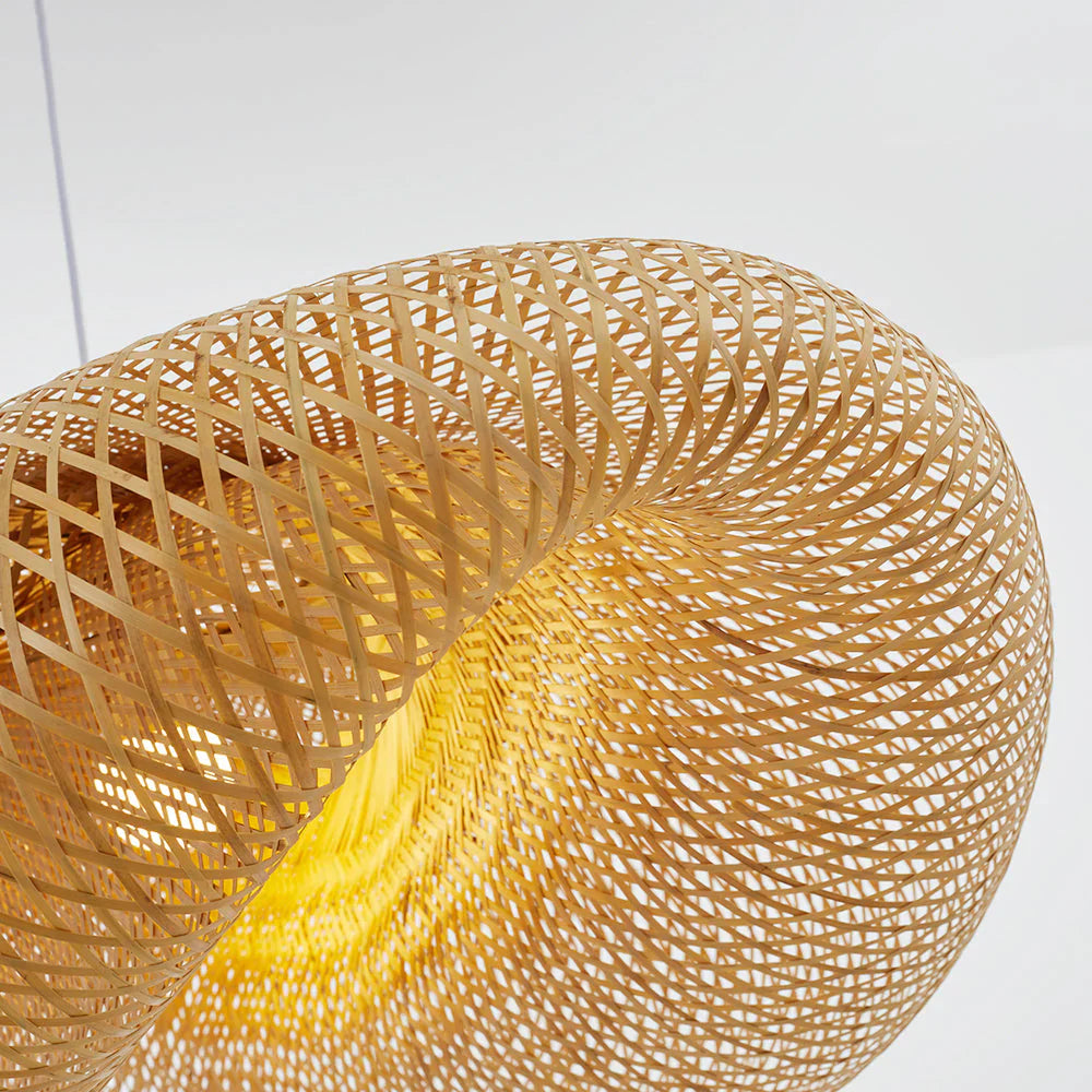 BambooChic – Lampada a sospensione in bambù naturale Boho