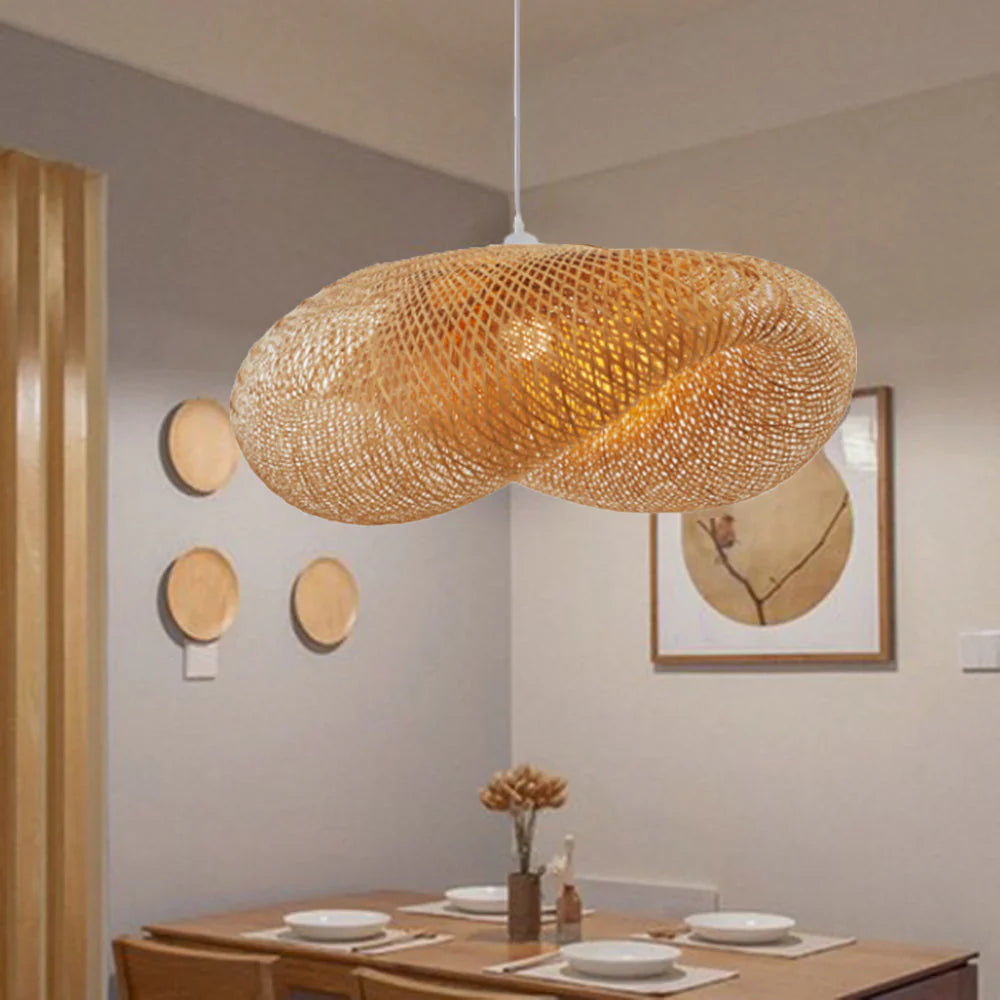 BambooChic – Lampada a sospensione in bambù naturale Boho