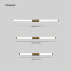 Arisha Moderno LED Applique Metallo Linea Acrilico Oro