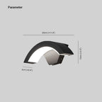 Lampada da Parete LED Impermeabile Elvon Nordic Arc, Nera