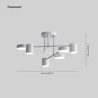 Quor LED Soffitto Lampada, Nero/Bianco/Oro 6 Teste