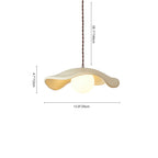Lampada a sospensione in resina a forma di cappello con 1 luce Wabi Sabi