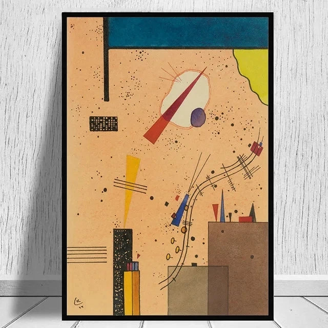 Quadro – Stampa su tela – Geometria astratta – Multicolore – 80×120 cm – Design moderno per soggiorno