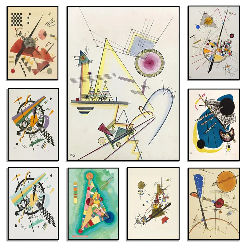 Quadro – Stampa su tela – Geometria astratta – Multicolore – 80×120 cm – Design moderno per soggiorno