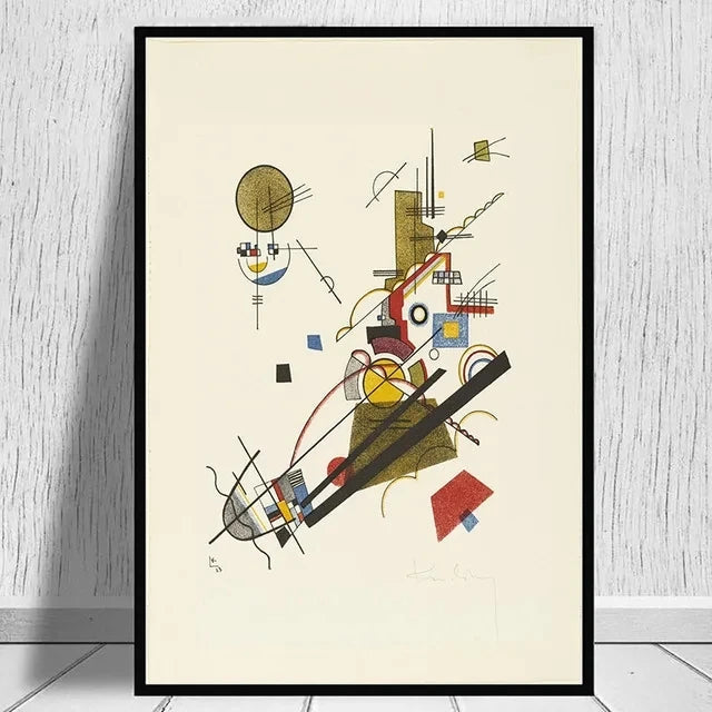 Quadro – Stampa su tela – Geometria astratta – Multicolore – 80×120 cm – Design moderno per soggiorno