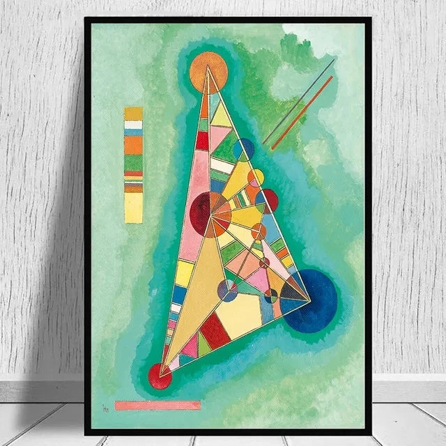 Quadro – Stampa su tela – Geometria astratta – Multicolore – 80×120 cm – Design moderno per soggiorno