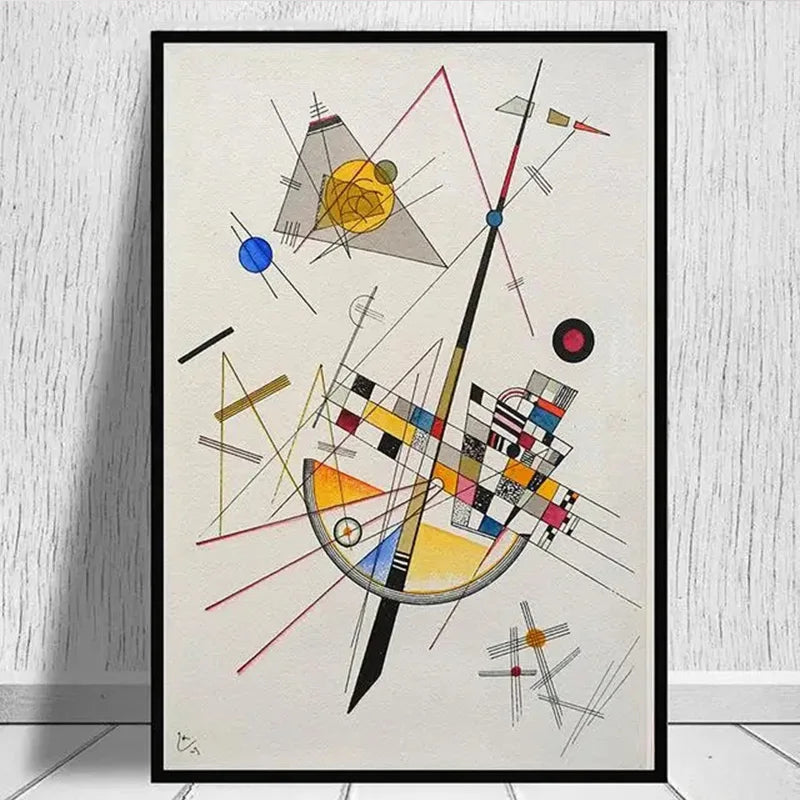 Quadro – Stampa su tela – Geometria astratta – Multicolore – 80×120 cm – Design moderno per soggiorno