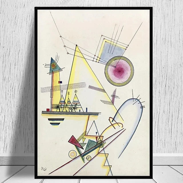 Quadro – Stampa su tela – Geometria astratta – Multicolore – 80×120 cm – Design moderno per soggiorno