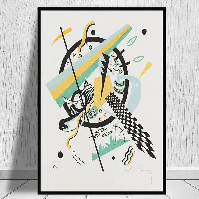 Quadro – Stampa su tela – Geometria astratta – Multicolore – 80×120 cm – Design moderno per soggiorno