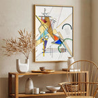 Quadro – Stampa su tela – Geometria astratta – Multicolore – 80×120 cm – Design moderno per soggiorno