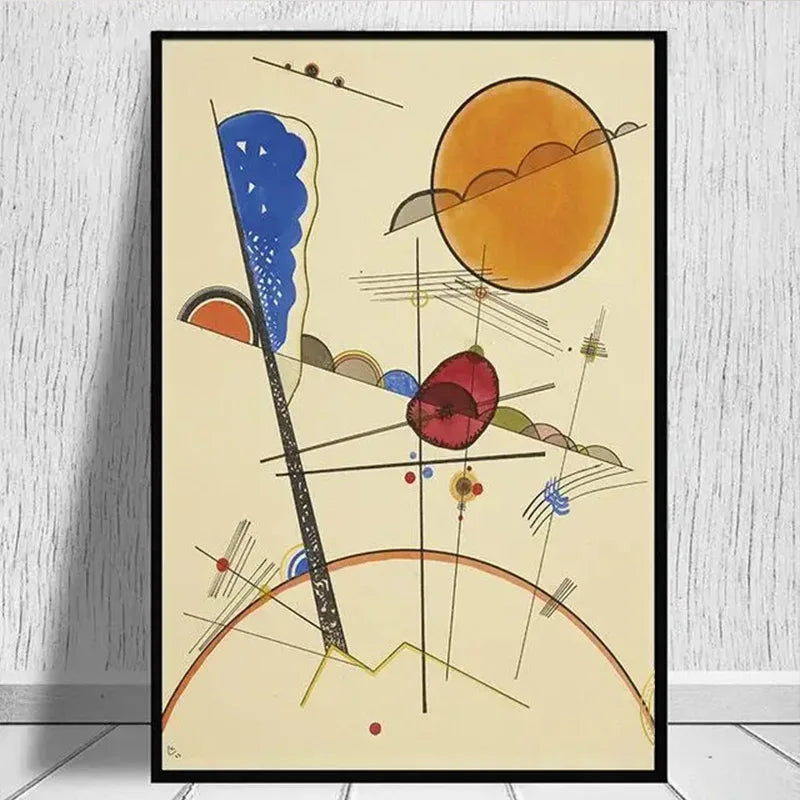 Quadro – Stampa su tela – Geometria astratta – Multicolore – 80×120 cm – Design moderno per soggiorno