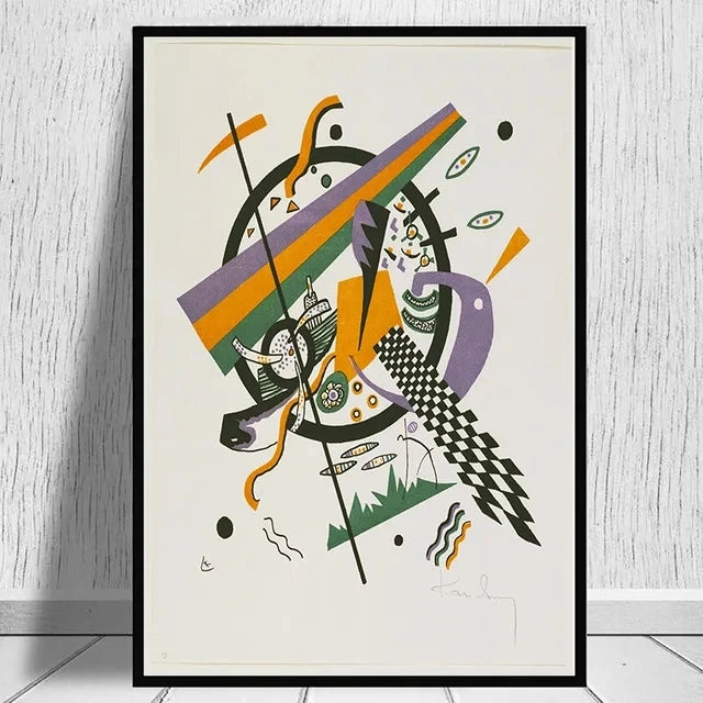 Quadro – Stampa su tela – Geometria astratta – Multicolore – 80×120 cm – Design moderno per soggiorno