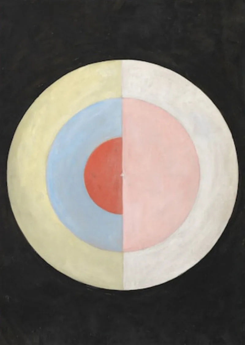 Quadro – Stampa su tela – Arte astratta – Multicolore – Rettangolo verticale – Ispirazione Hilma Af Klint
