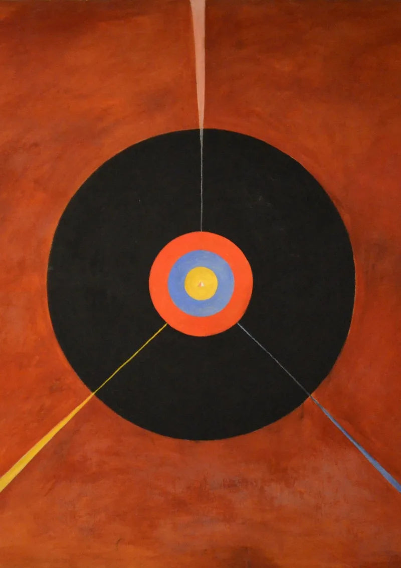 Quadro – Stampa su tela – Arte astratta – Multicolore – Rettangolo verticale – Ispirazione Hilma Af Klint
