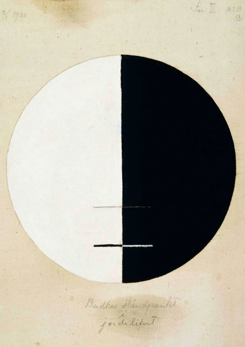 Quadro – Stampa su tela – Arte astratta – Multicolore – Rettangolo verticale – Ispirazione Hilma Af Klint