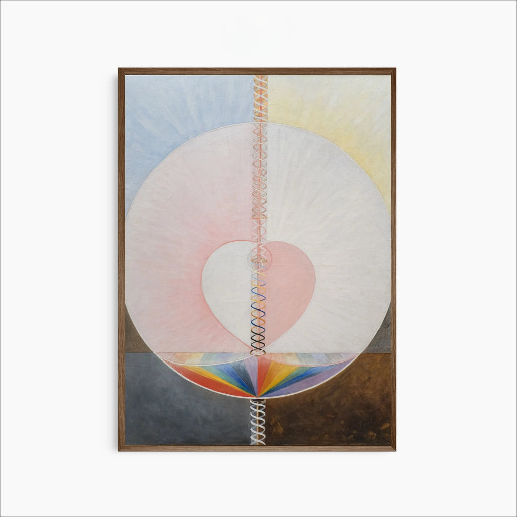 Quadro – Stampa su tela – Arte astratta – Multicolore – Rettangolo verticale – Ispirazione Hilma Af Klint