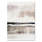 Quadro – Stampa su tela – Paesaggio astratto in arancione – 60×90 cm – Design moderno per il soggiorno