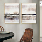 Quadro – Stampa su tela – Paesaggio astratto in arancione – 60×90 cm – Design moderno per il soggiorno