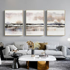 Quadro – Stampa su tela – Paesaggio astratto in arancione – 60×90 cm – Design moderno per il soggiorno