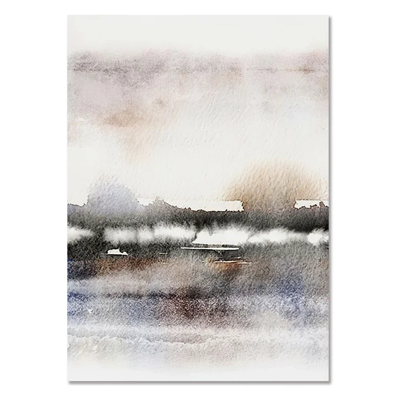 Quadro – Stampa su tela – Paesaggio astratto in arancione – 60×90 cm – Design moderno per il soggiorno