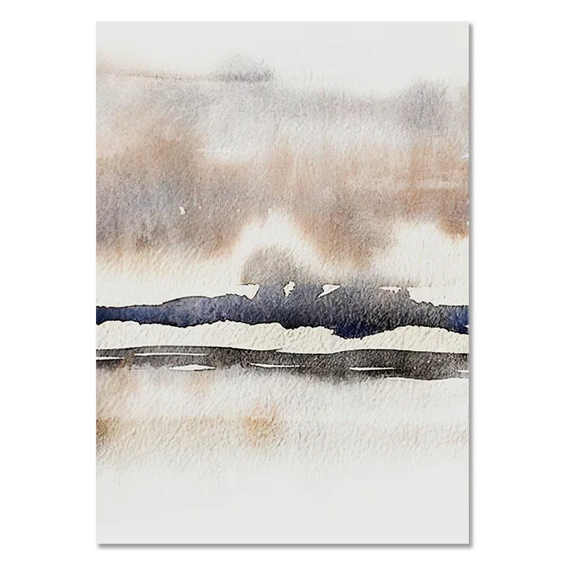 Quadro – Stampa su tela – Paesaggio astratto in arancione – 60×90 cm – Design moderno per il soggiorno