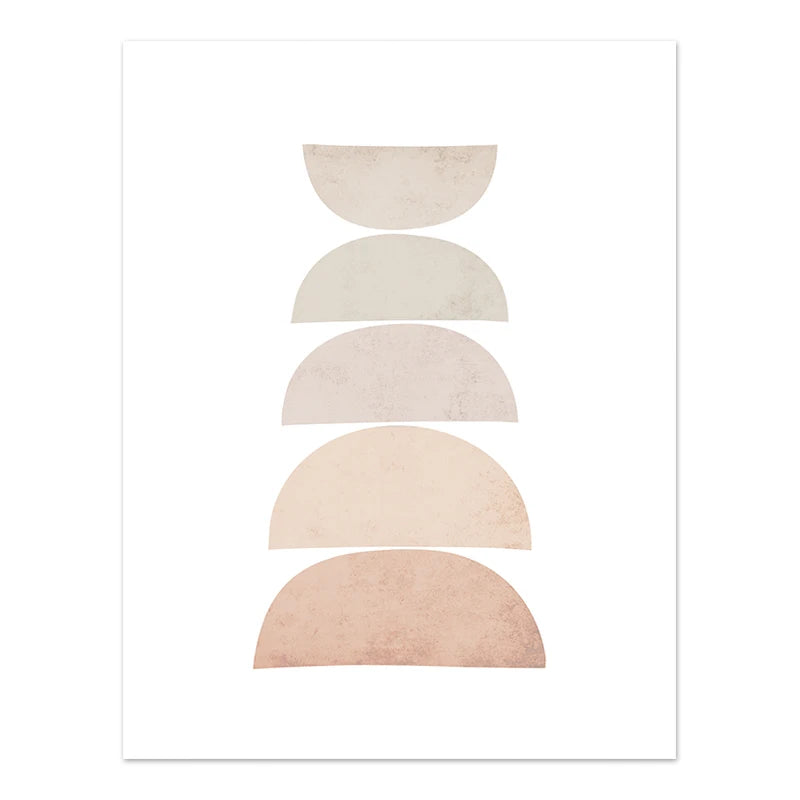 Quadro – Stampa su tela – Beige – 50×70 cm – Sole Geometrico Boho