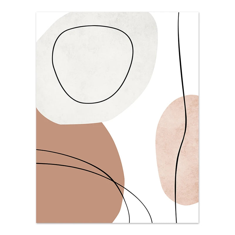 Quadro – Stampa su tela – Beige – 50×70 cm – Sole Geometrico Boho