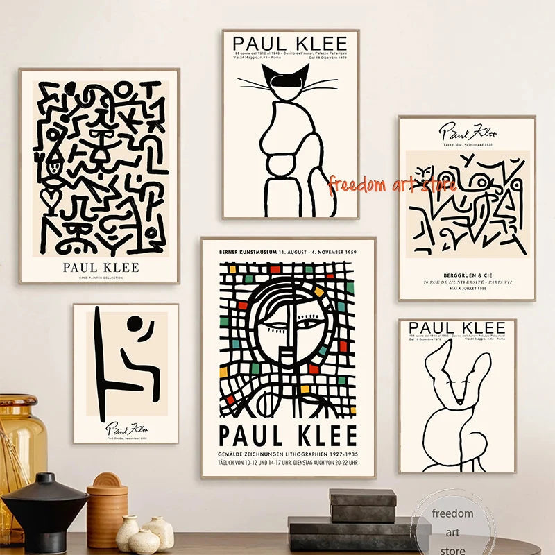 Quadro da parete – Stampa su tela – Colorato – 50×70 cm – Motivo artistico moderno di cane e gatto