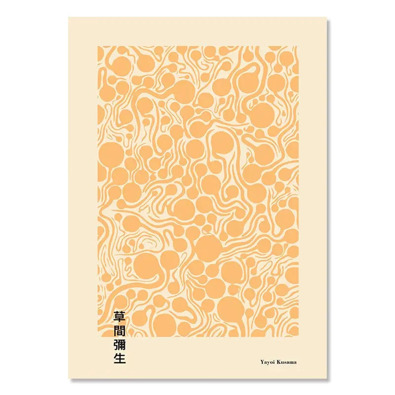 Quadro da parete – Stampa su tela – Colorato – Verticale – Yayoi Kusama – Mercato dei fiori – Astrazione moderna