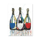 Quadro da parete – Stampa su tela – Bottiglia di champagne – Colorato – 80×120 cm – Pop-Art moderna per il soggiorno