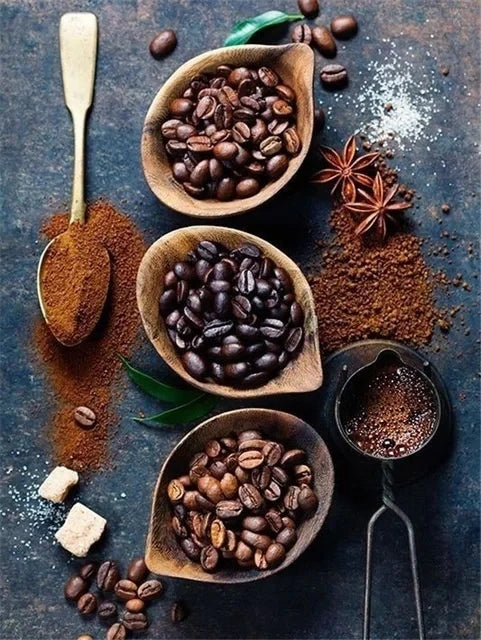 Quadro da parete – Stampa su tela – Motivo caffè – 60×80 cm – Moderno e Stile
