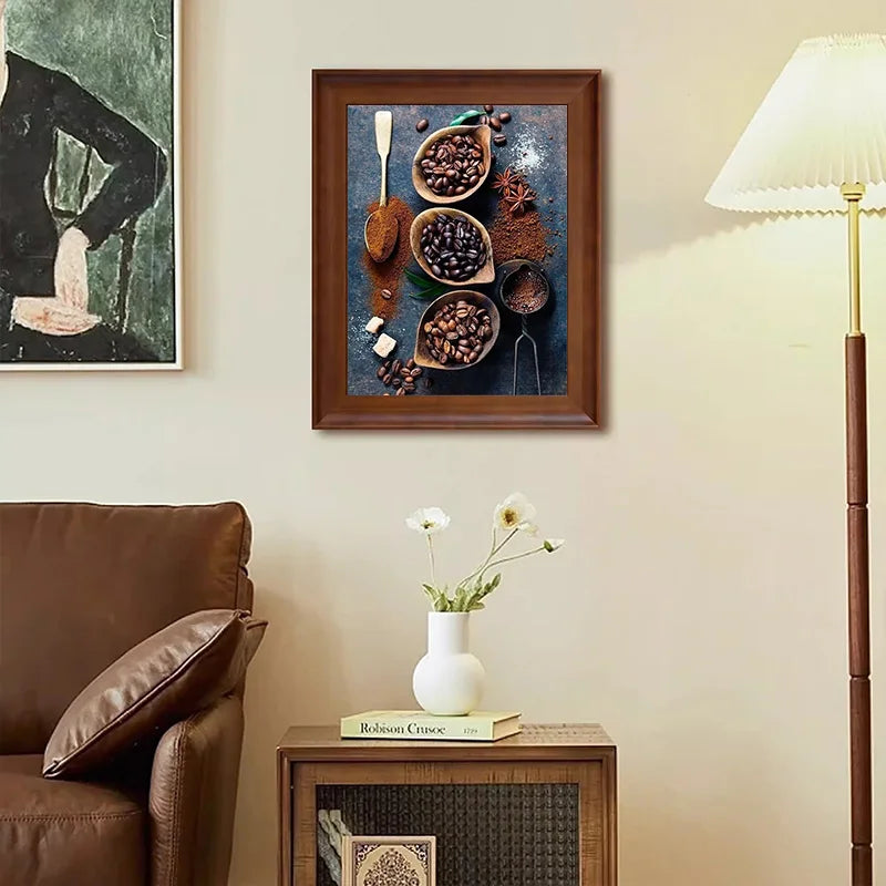 Quadro da parete – Stampa su tela – Motivo caffè – 60×80 cm – Moderno e Stile