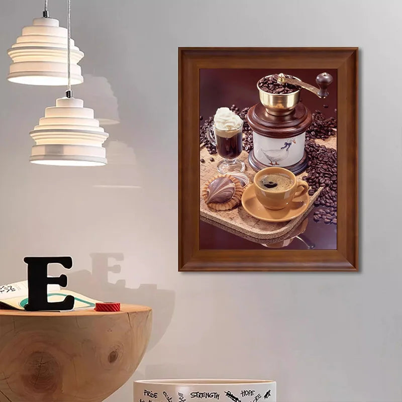 Quadro da parete – Stampa su tela – Motivo caffè – 60×80 cm – Moderno e Stile