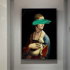 Quadro da parete – Stampa su tela – Motivi divertenti con rossetto – Stampe colorate – 60×90 cm – Arte da parete elegante per il soggiorno