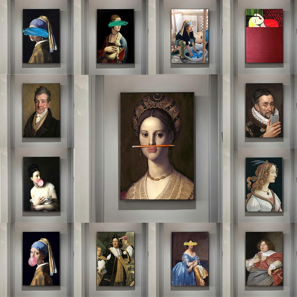 Quadro da parete – Stampa su tela – Motivi divertenti con rossetto – Stampe colorate – 60×90 cm – Arte da parete elegante per il soggiorno