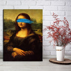 Quadro da parete – Stampa su tela – Motivi divertenti con rossetto – Stampe colorate – 60×90 cm – Arte da parete elegante per il soggiorno