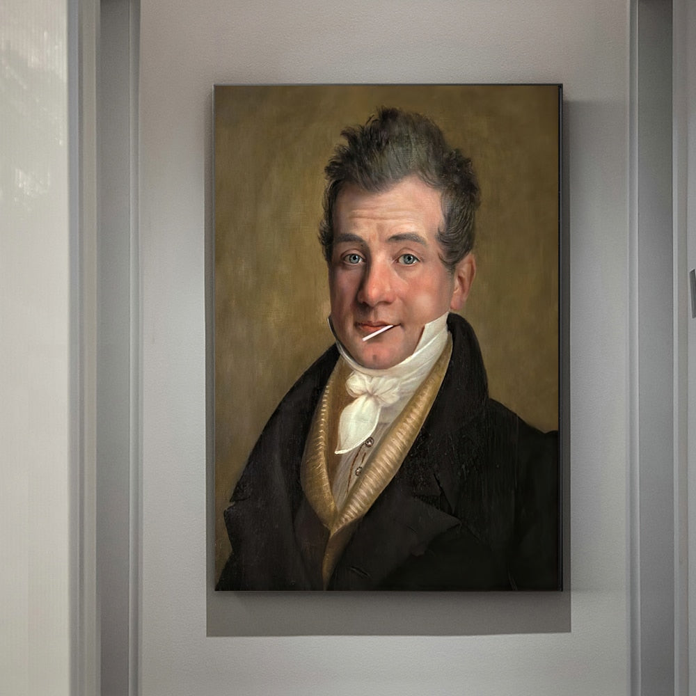 Quadro da parete – Stampa su tela – Motivi divertenti con rossetto – Stampe colorate – 60×90 cm – Arte da parete elegante per il soggiorno
