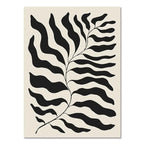 Quadro da parete – Stampa su tela – Nero Beige – 50×70 cm – Geometria astratta per il soggiorno