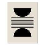 Quadro da parete – Stampa su tela – Nero Beige – 50×70 cm – Geometria astratta per il soggiorno