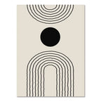 Quadro da parete – Stampa su tela – Nero Beige – 50×70 cm – Geometria astratta per il soggiorno